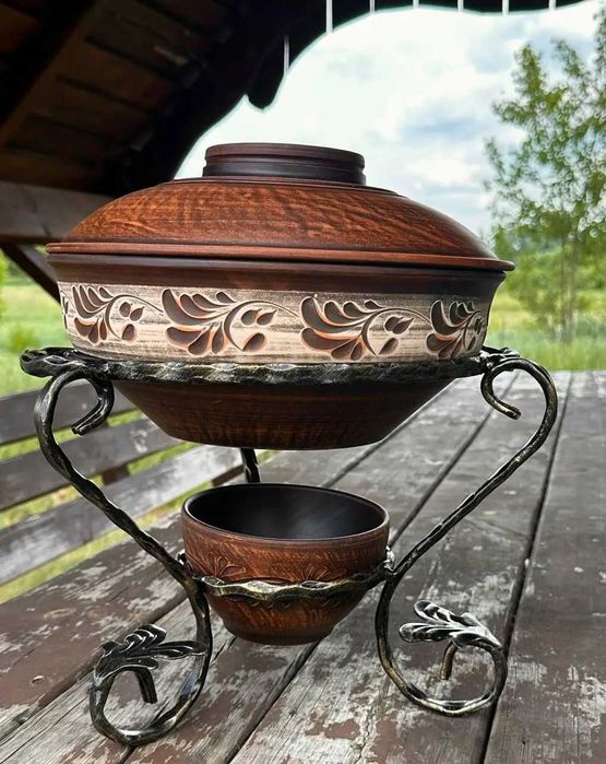 Садж із червоної глини 5,0л ангоб