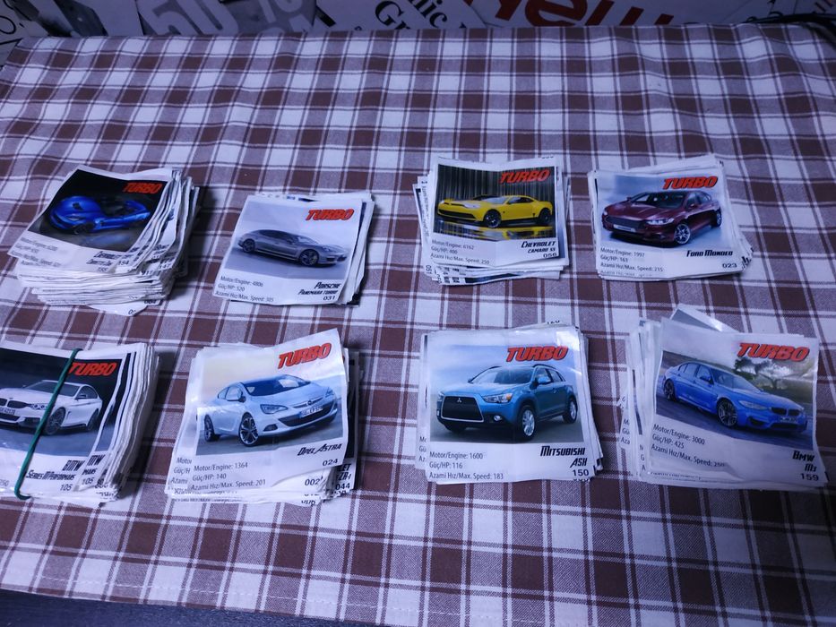 Obrazki gumy turbo samochody mega mix 160 stuk