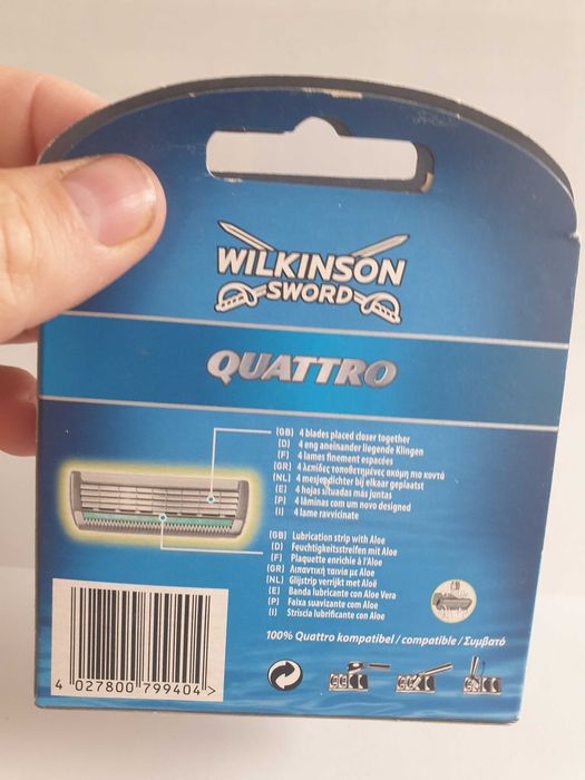 Wilkinson quattro 5 wkladow uszkodzone opakowanie