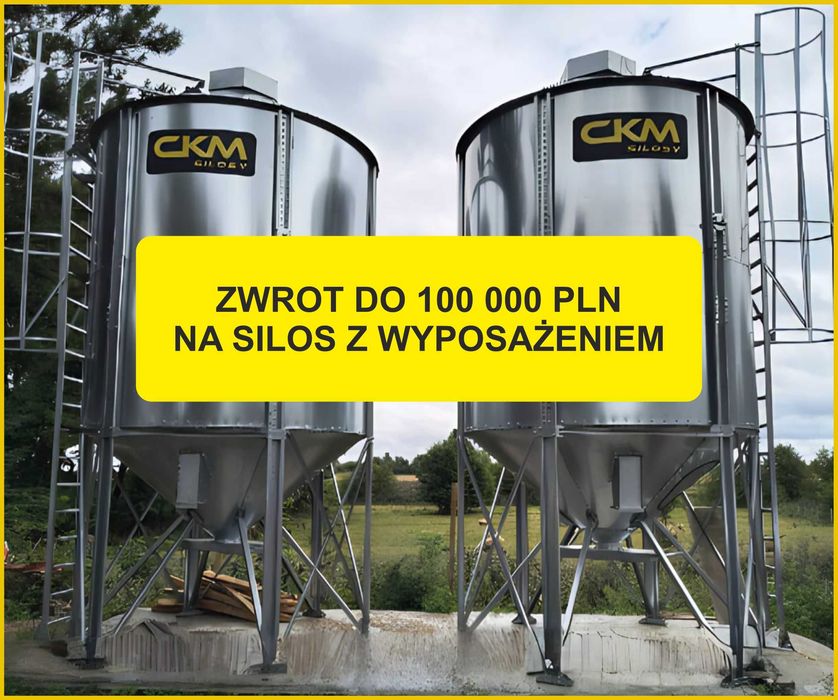 Pieniądze dla rolników! Dofinansowanie do 100 000 zł Silos paszowy 18T
