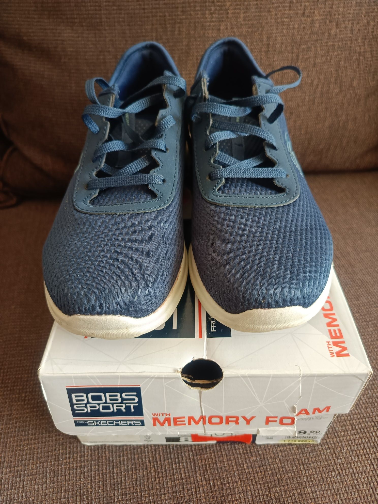 Buty sneakersy Skechers Memory foam 38 granatowe