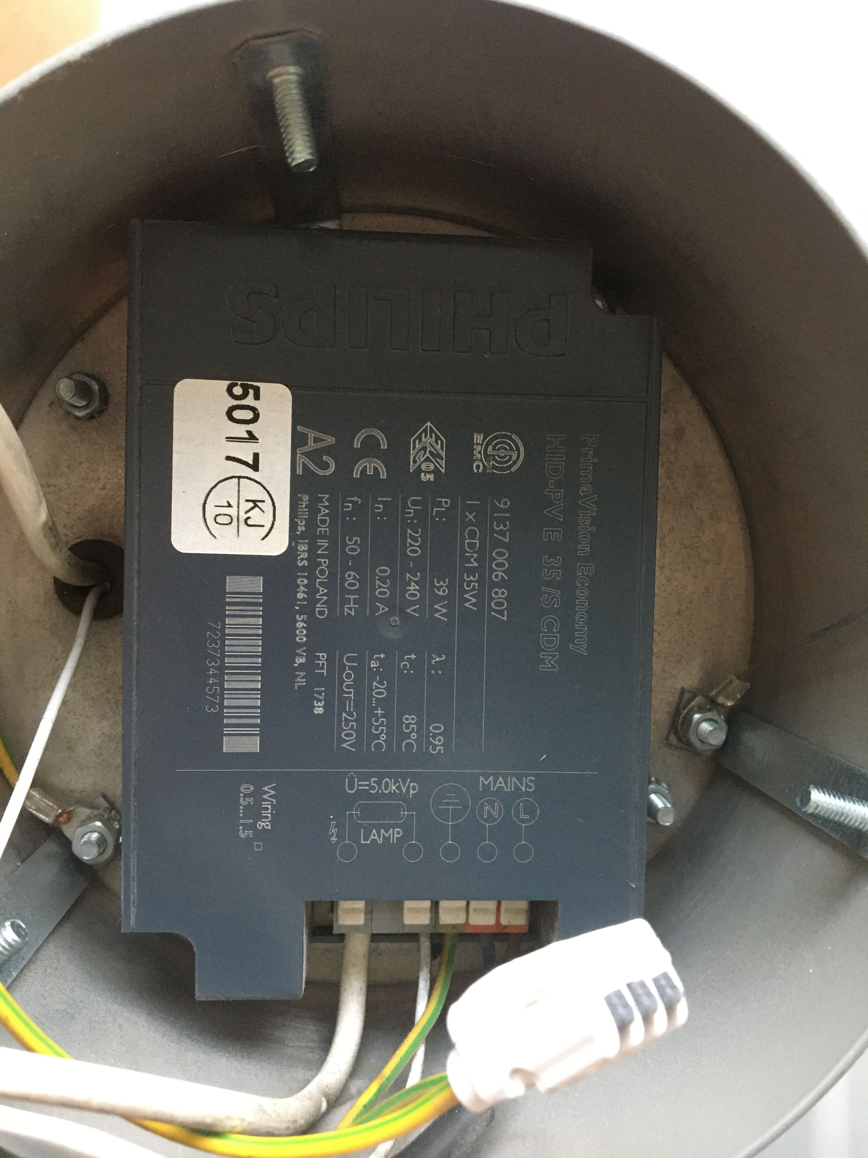 Zasilacz do lamp wyładowczych HID-PV C 35 /S CDM 220-240V 50/60Hz