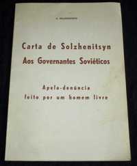 Livro Carta de Solzhenitsyn aos Governantes Soviéticos