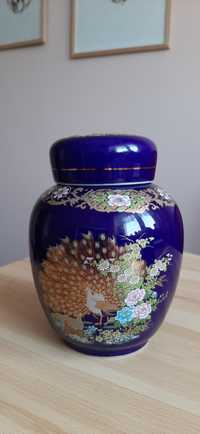 Wazon porcelana Japan Golden love peacock