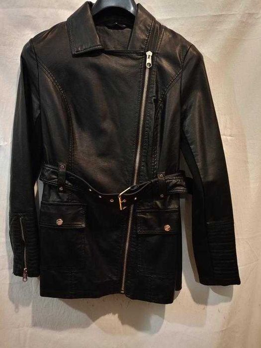 Куртка косуха\байкерська модель від бренду F&F зі штучної шкіри, 38