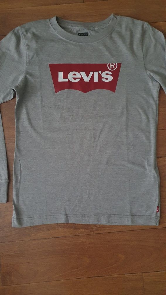 Levis szara koszulka na długi rękaw longsleeve w rozmiarze 158-164cm