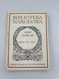 Tadeusz żeleński boy znaszli ten kraj biblioteka narodowa ossolińskich