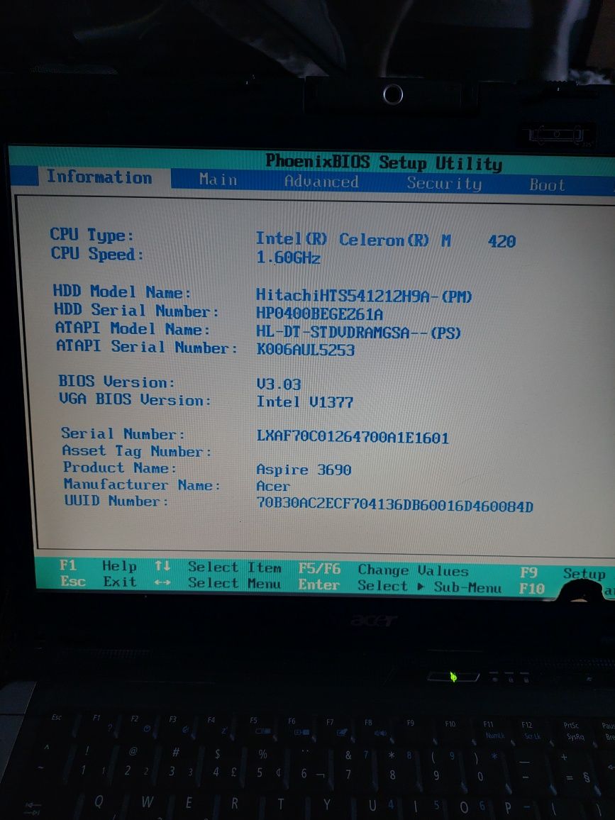 Laptop Acer Aspire