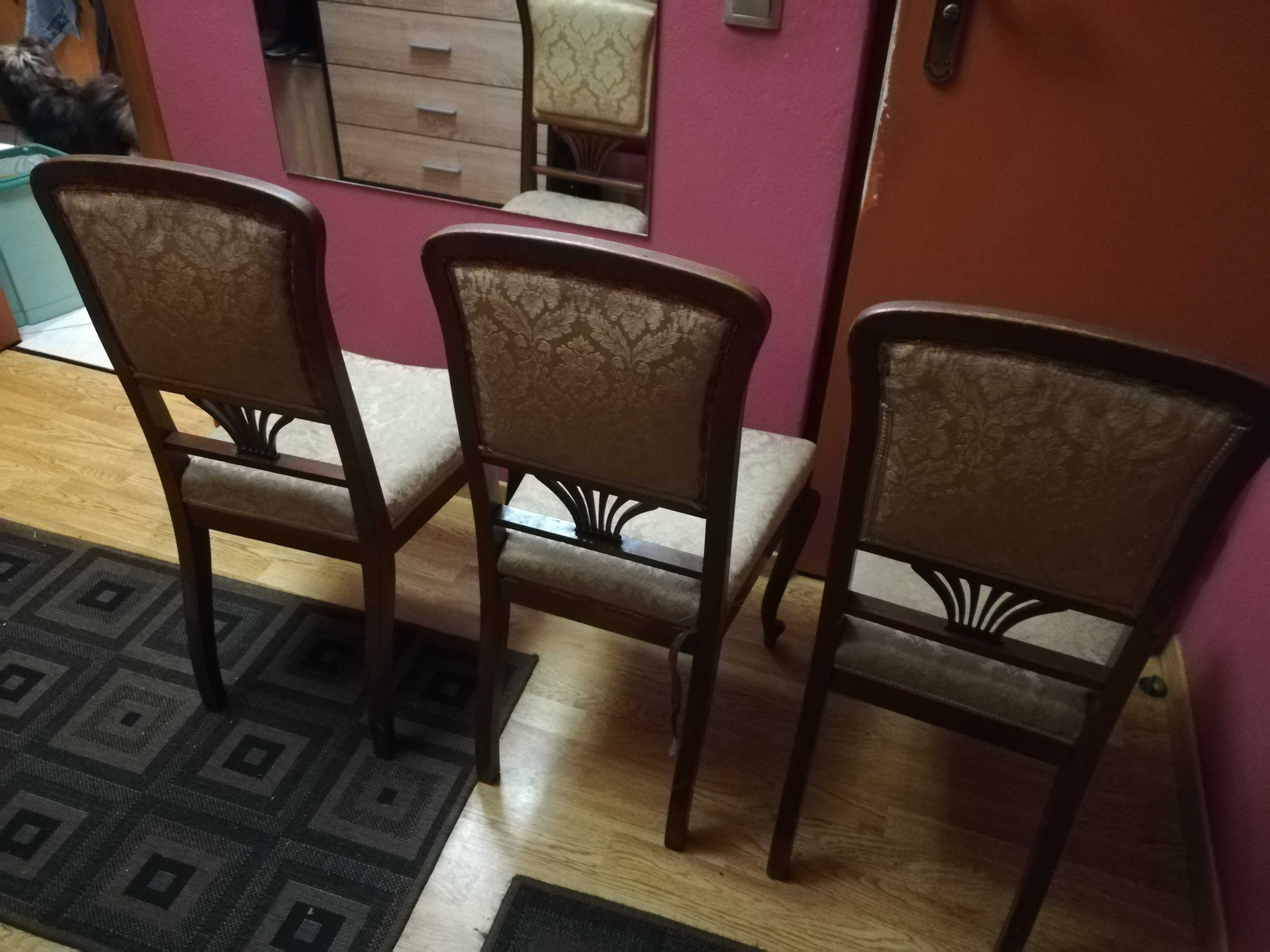 krzesła zabytkowe do małej renowacji 3 szt