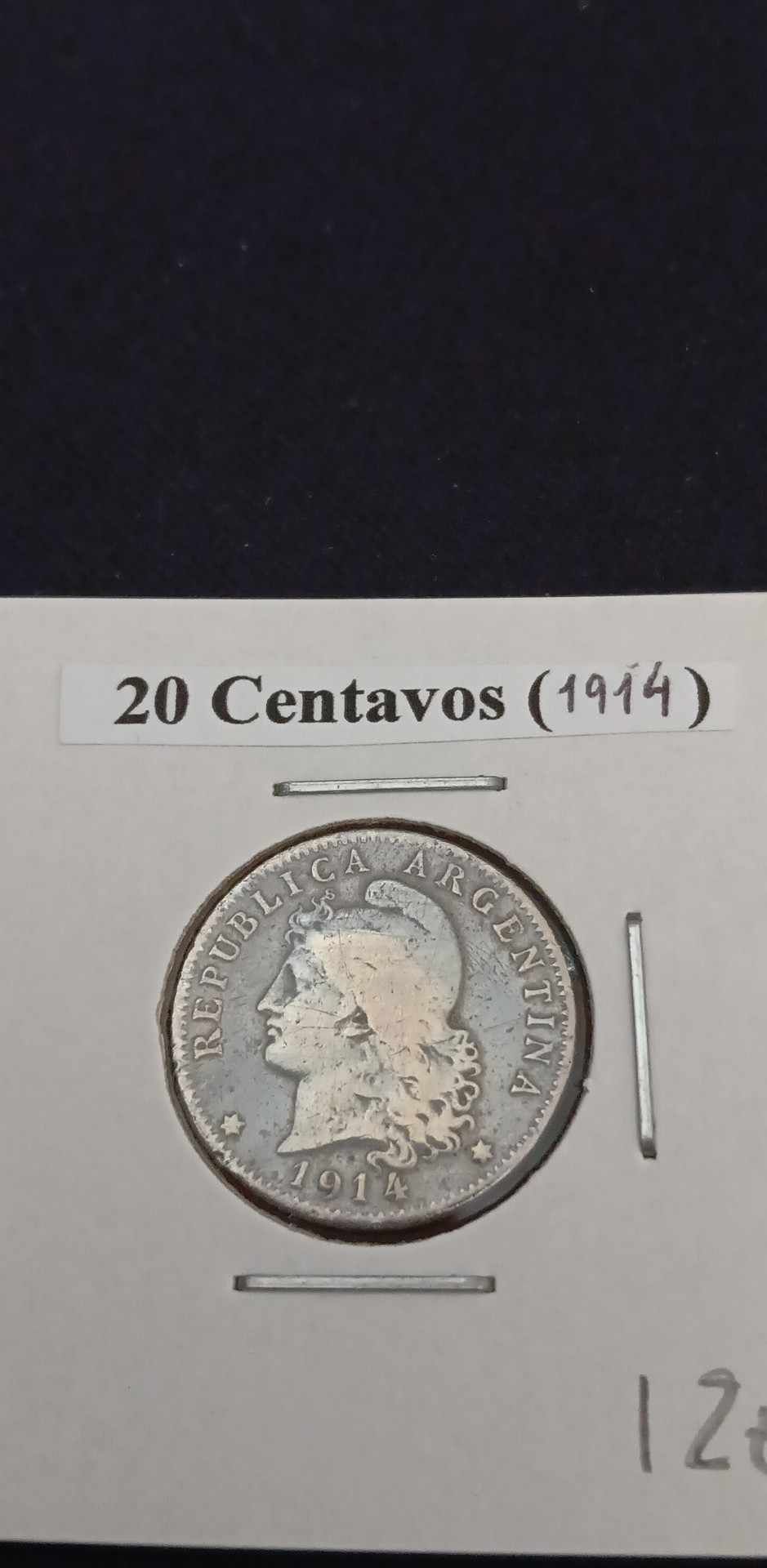 Moeda de 20 centavos 1914 - Argentina