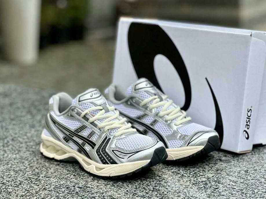 Мужские кроссовки Asics Gel-Kayano 14 White Silver Black 40-45 асикс