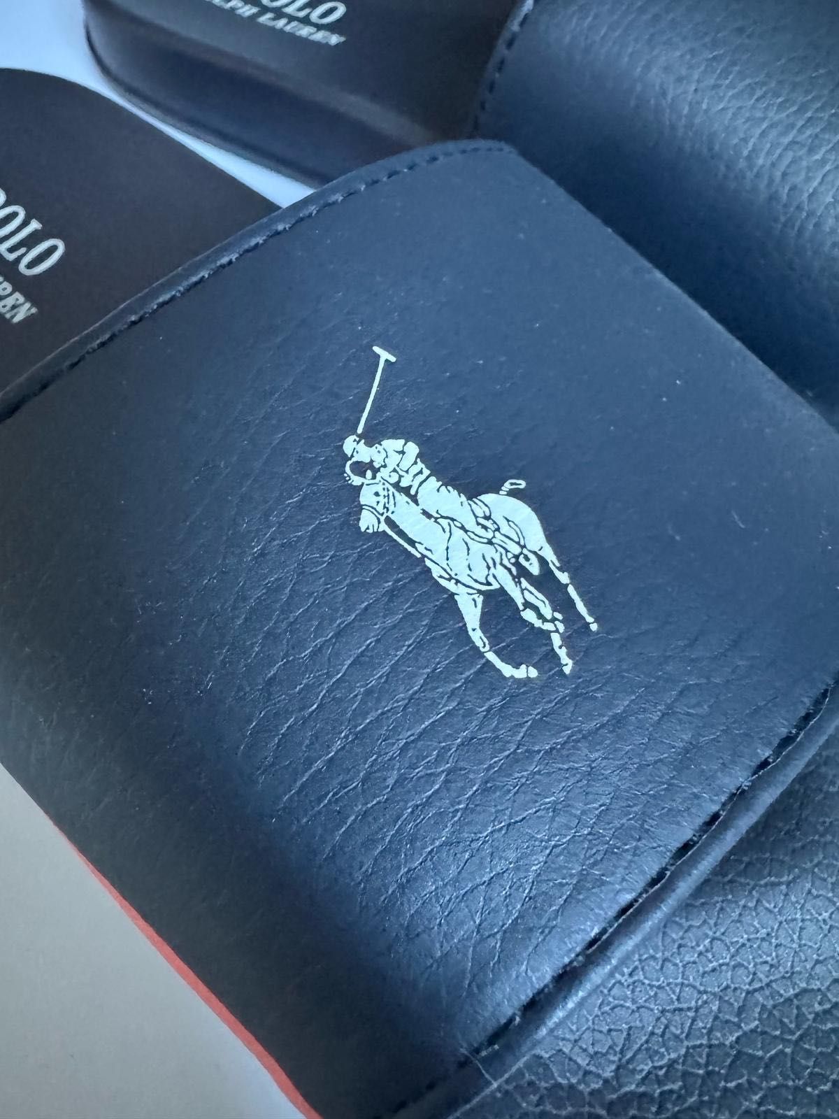 Nowe POLO RALPH LAUREN klapki granatowe 39,5