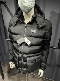 Куртка зимняя Dolce Gabbana , пуховик мужской черный, рефлектив