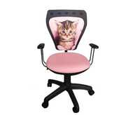 OKAZJA !!! Krzesło obrotowe Ministyle kotek w kocu biurkowe