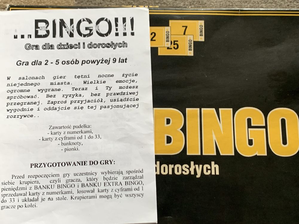 Gra towarzyska bingo