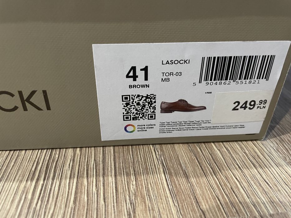 Buty wizytowe Lasocki skóra brąz 41
