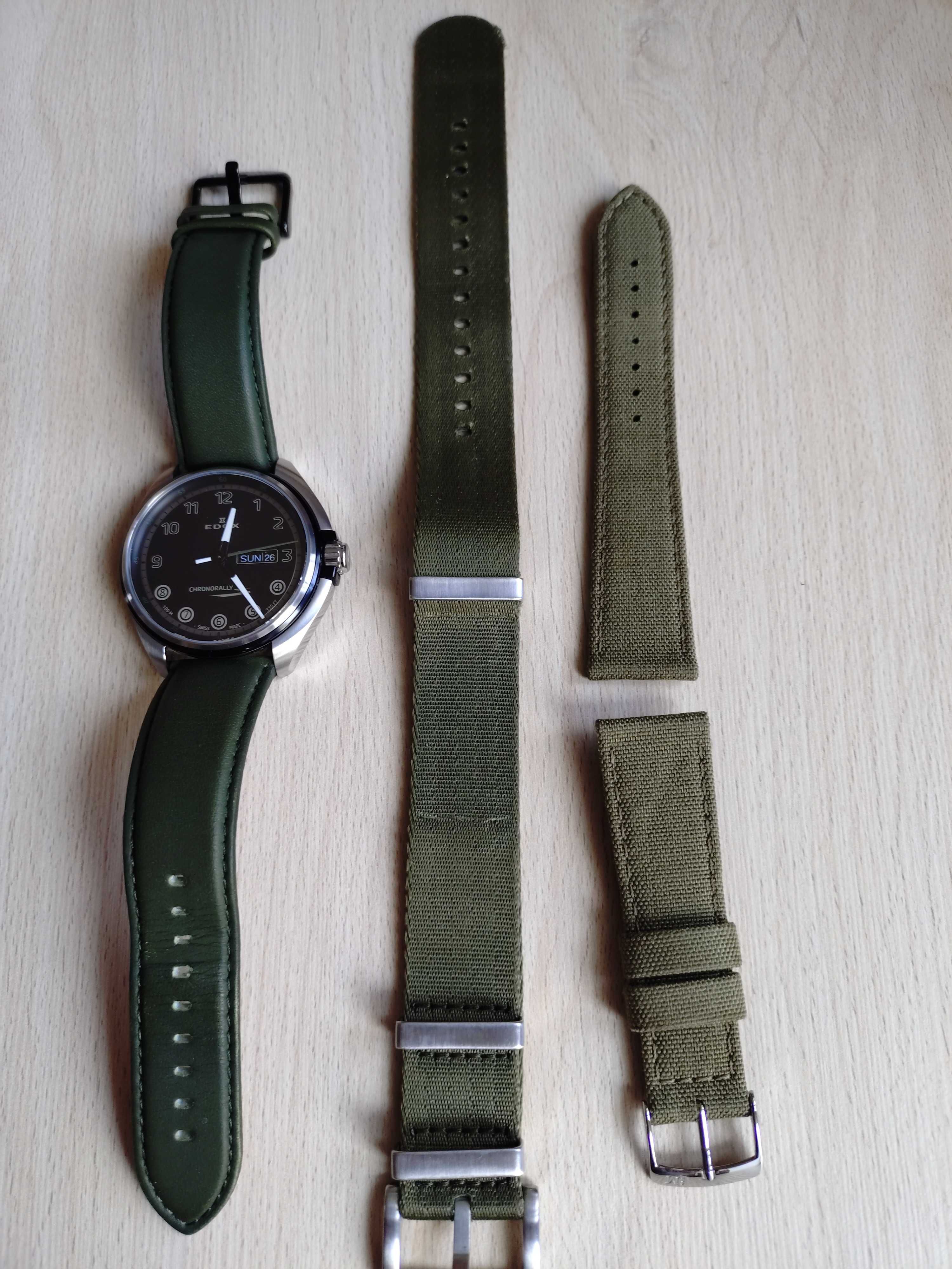 EDOX Chronorally-S Black - JAK NOWY, I WŁAŚCICIEL + 2 nowe paski