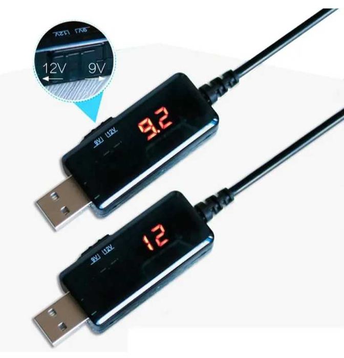 Кабель USB-DC5.5*2.1 9V-12V