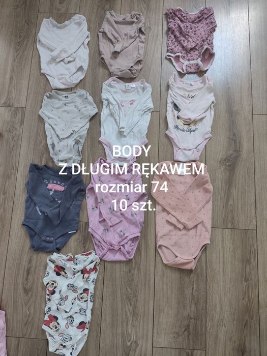 Paka ubrań dla dziewczynki rozmiar 74