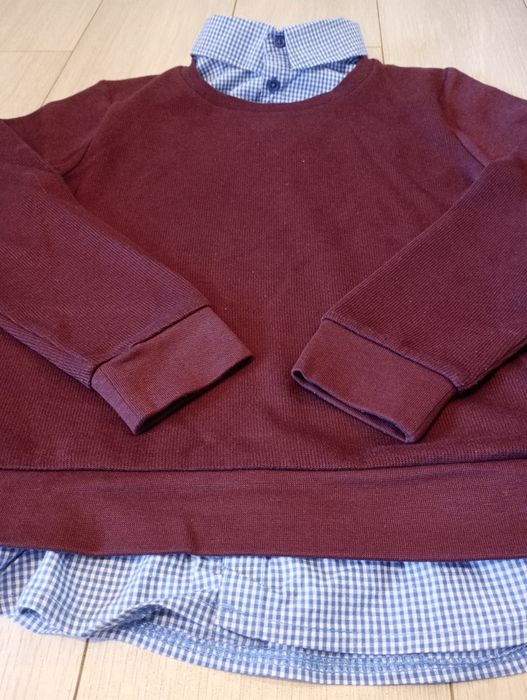 Rozm 134 sweter z koszulą cool club