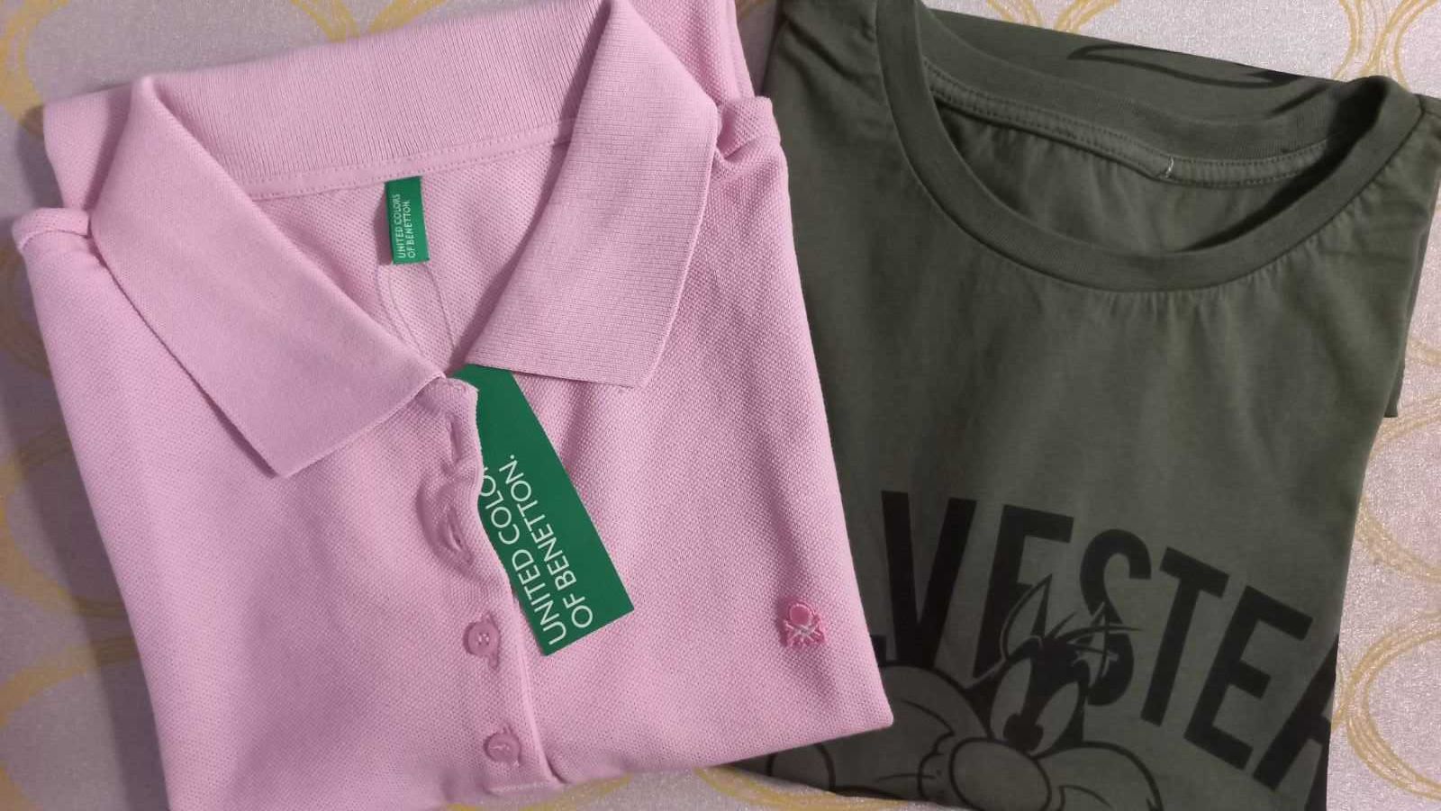 Benetton и Looney Tunes, женские поло и футболка, р. XL