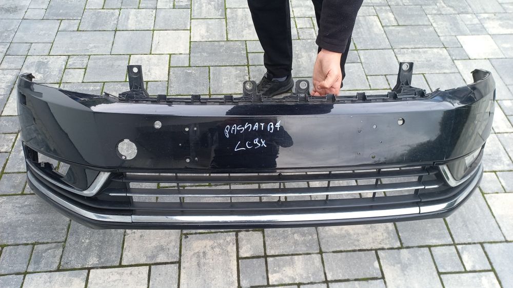 Vw passat b7 zderzak przód przedni czarny lc9x asystent spryski pdc