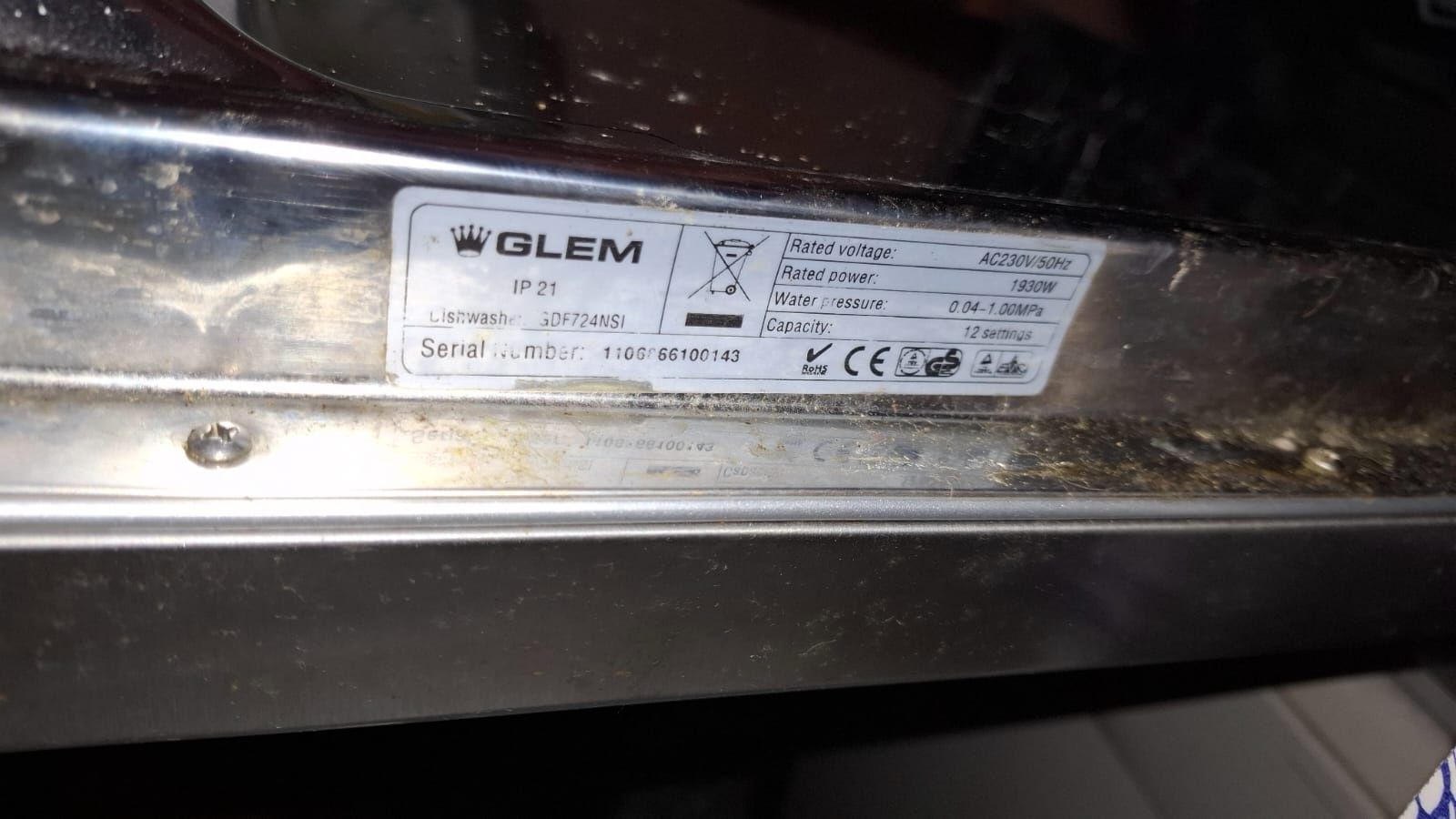 Maquina loiça Glem