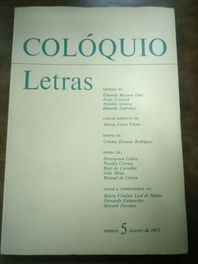 Revista Colóquio Letras - Hernâni Cidade e Jacinto do Prado Coelho