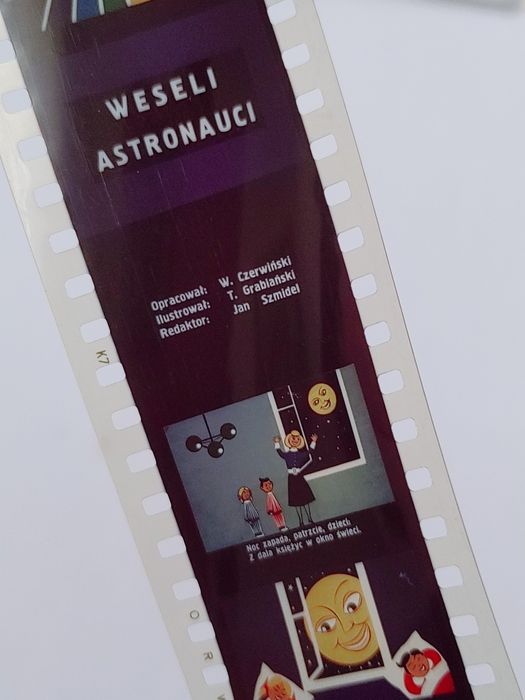 Bajka na rzutnik WESELI ASTRONAUCI bajki na kliszach PRL retro vintage