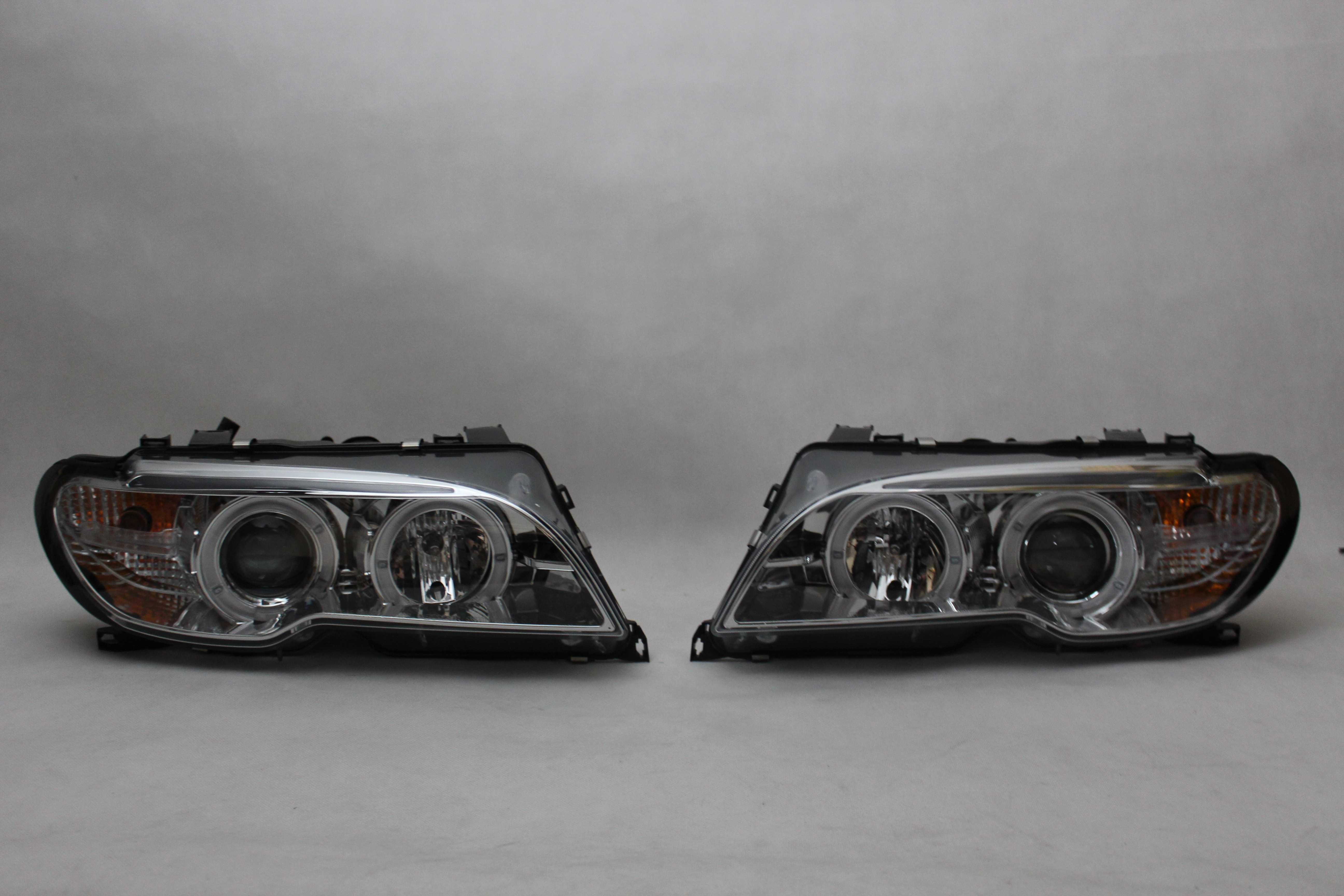 Lampy przednie przód BMW E46 COUPE 03-06 D2S CCFL LED XENON RINGI CHRO