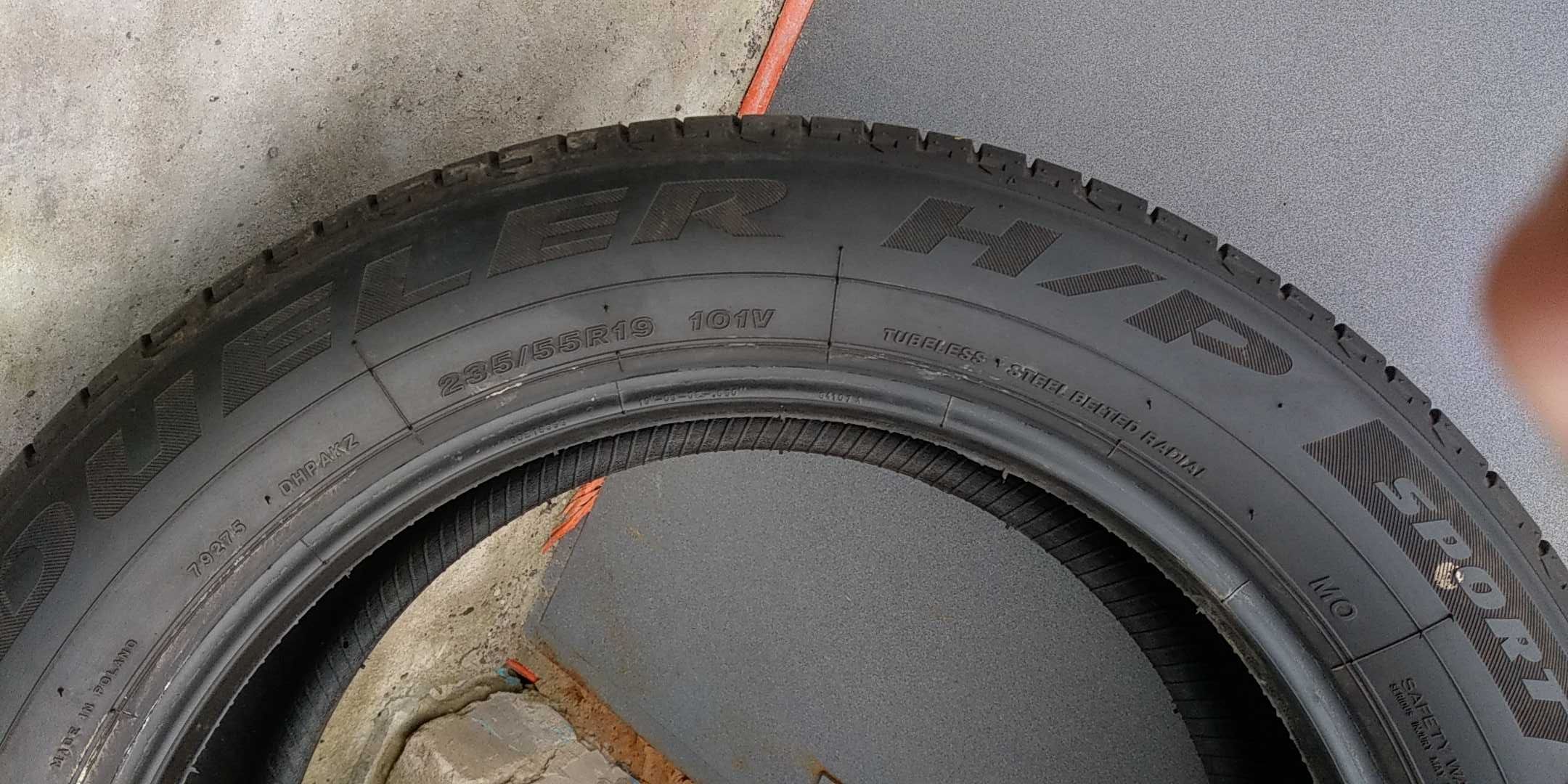 Шина літня 1шт BRIDGESTONE Dueler H/P Sport 235/55 R19 7.1mm колесо