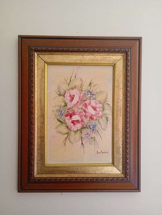 Quadro Antigo de flores