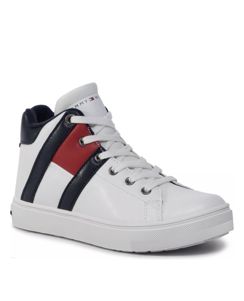 Sneakersy TOMMY HILFIGER - HIgh Top Lace-Up Sneaker White 36