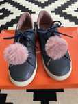 Young style półbuty buty jesienne z pomponem z  puszkiem 34