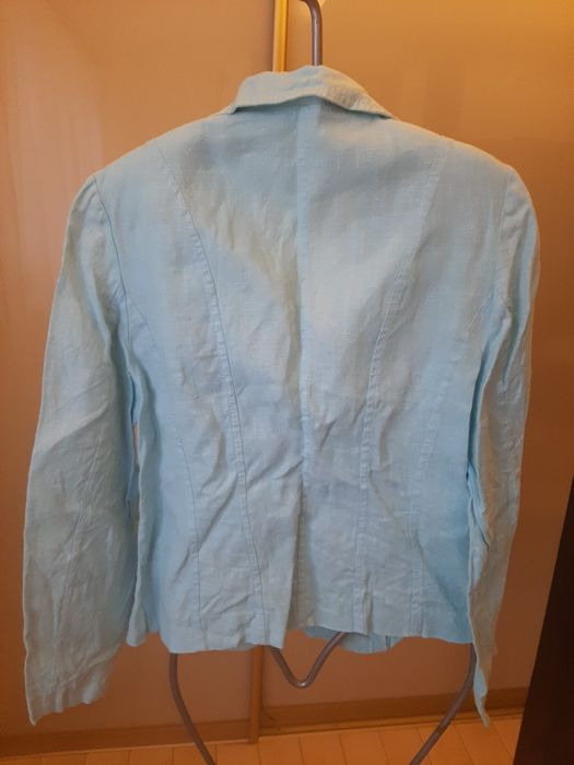 Żakiet marynarka lniana niebieska