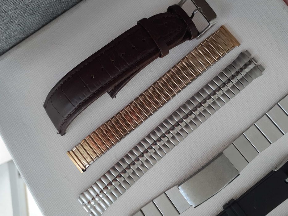 Braceletes para relógios vários materiais, aço,  pele, borracha