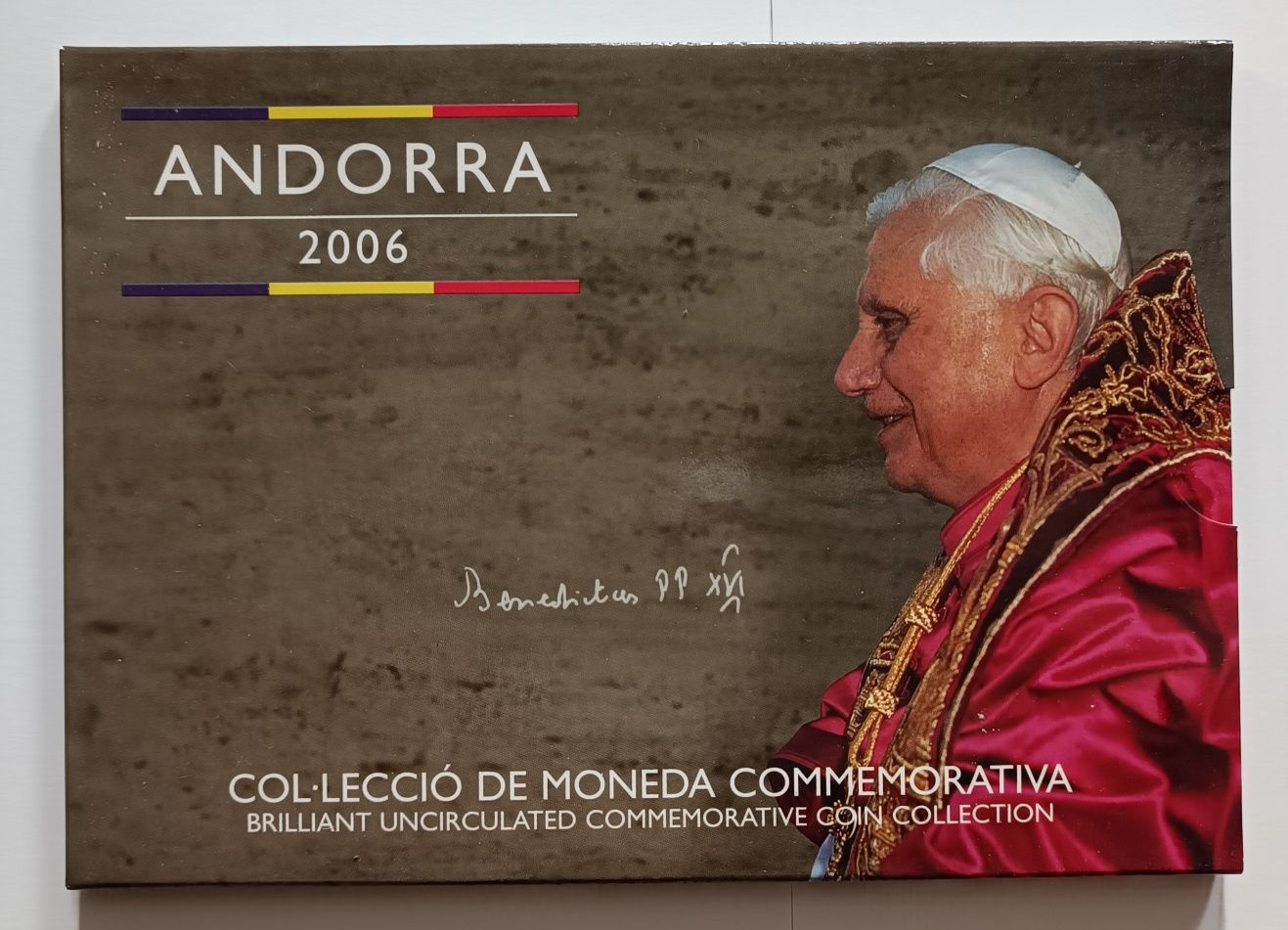 Andorra zestaw 8 monet 2006 Benedykt XVI niski nakład