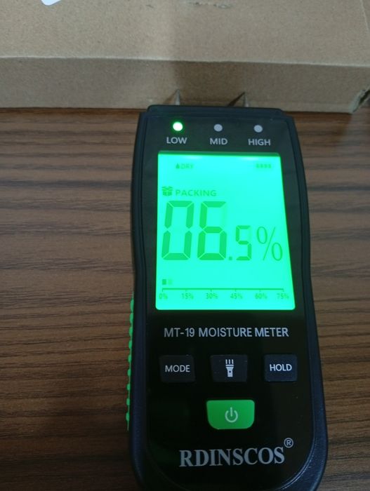 Miernik wilgotności drewna betonu Rdinscos mt19 z dużym wyświetlaczem