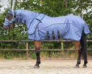 Derka siatkowa z kapturem country blue QHP przeciw owadom