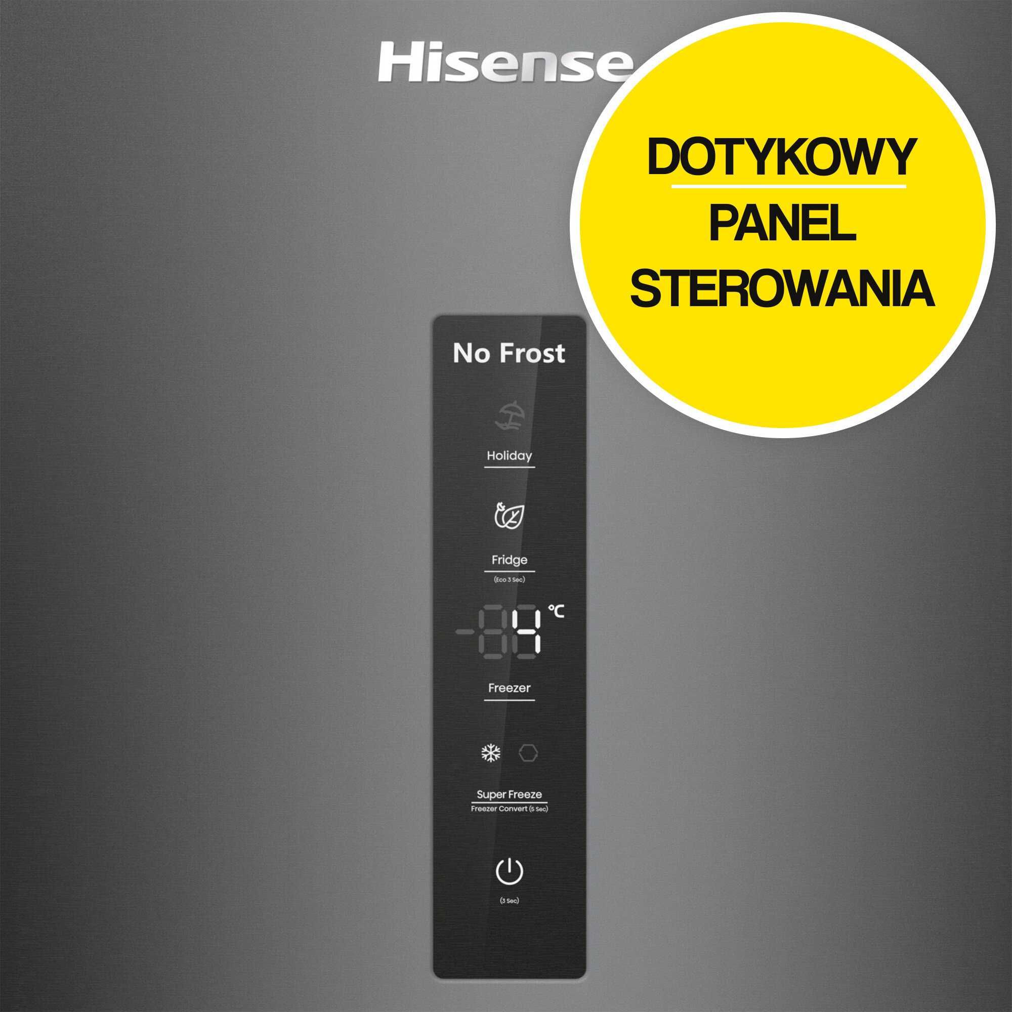 Lodówka HISENSE RM469N4AFD1 3D No Frost 200cm Czarna SmartFresh