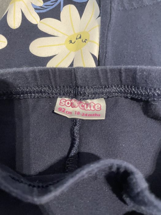 Zestaw legginsów: So cute granatowe + Dymples różowe