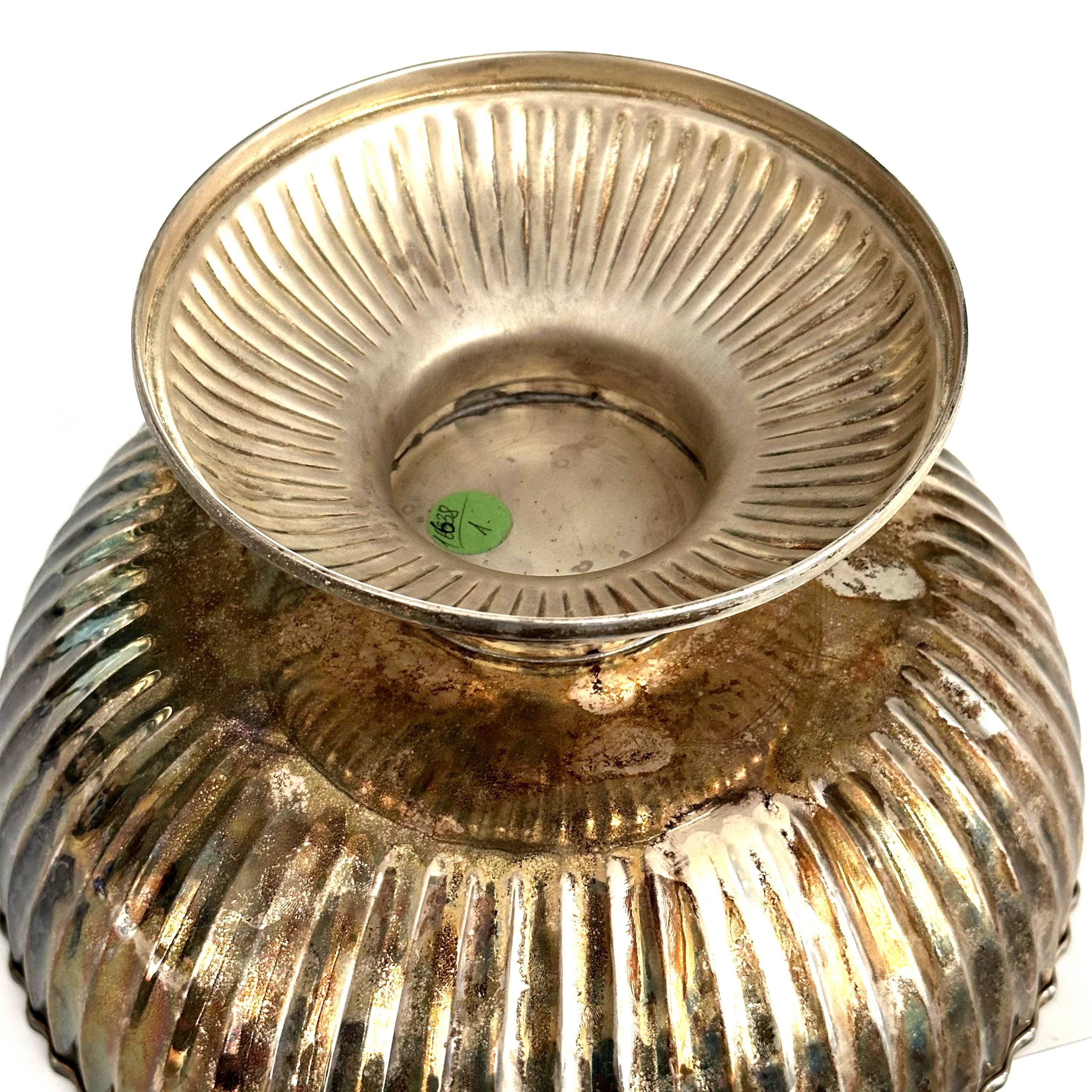 Srebro próba 800 - wielki pojemnik srebrny Art Deco do chłodzenia