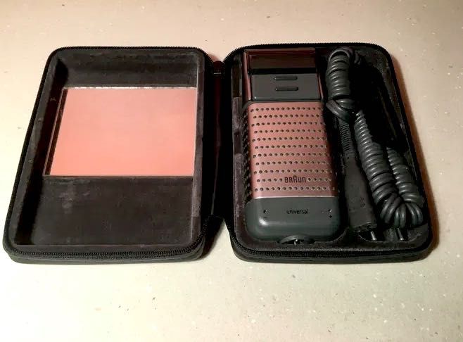BRAUN - electrorasierer micro vário 3 - prémio design 1985
