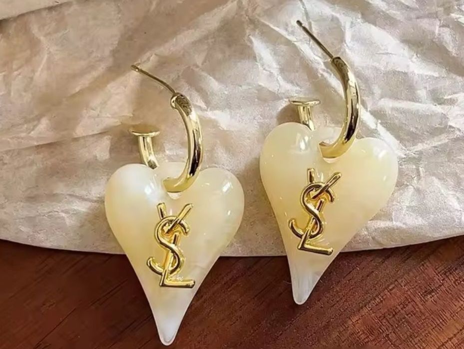 Kolczyki serduszka YSL