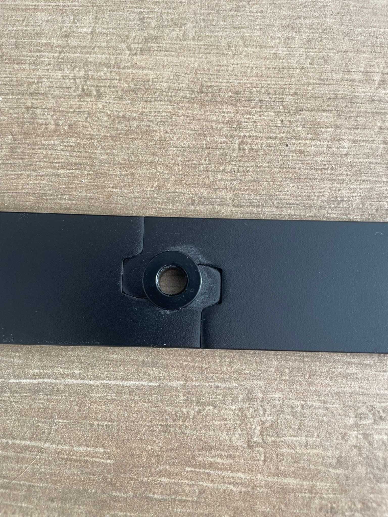 Kit de ferragens para porta de correr em aço preto - 2 Mts