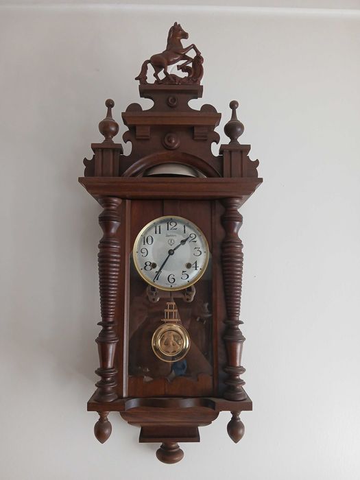 Relogio de parede - Reguladora Cavalinho - Madeira - Impecável