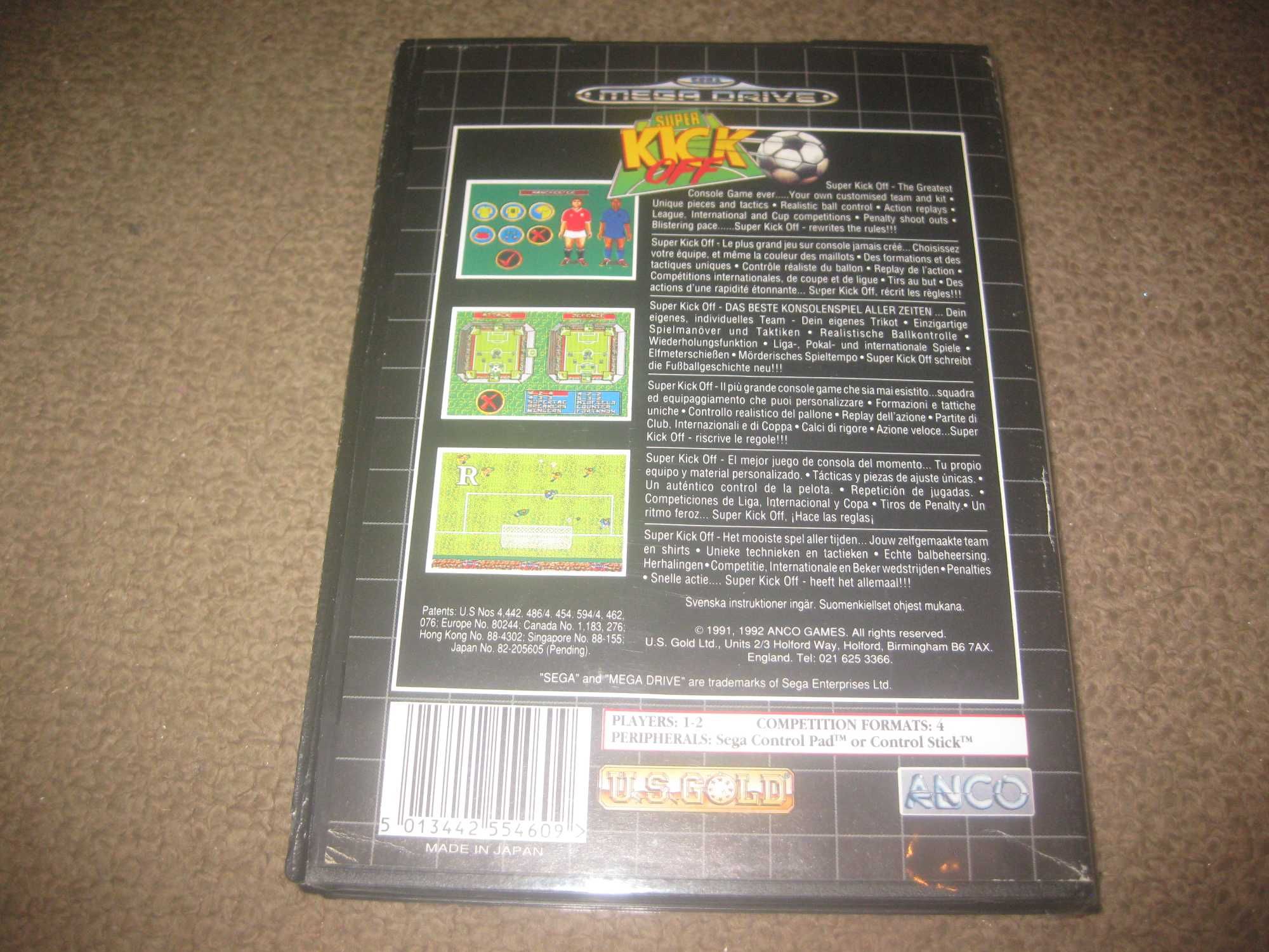 Jogo "Super Kick Off" para Sega Mega Drive