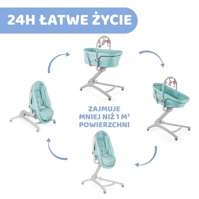Chicco, Baby Hug 4in1, kołyska, leżaczek, krzesełko