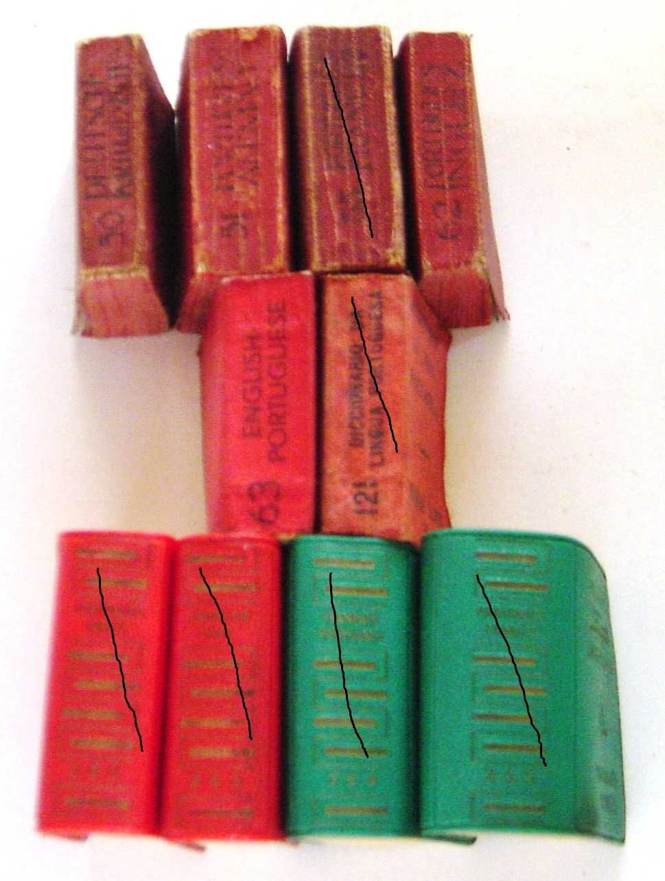 Raro conjunto de quatro Dicionários Lilliput Anos 1920/1930