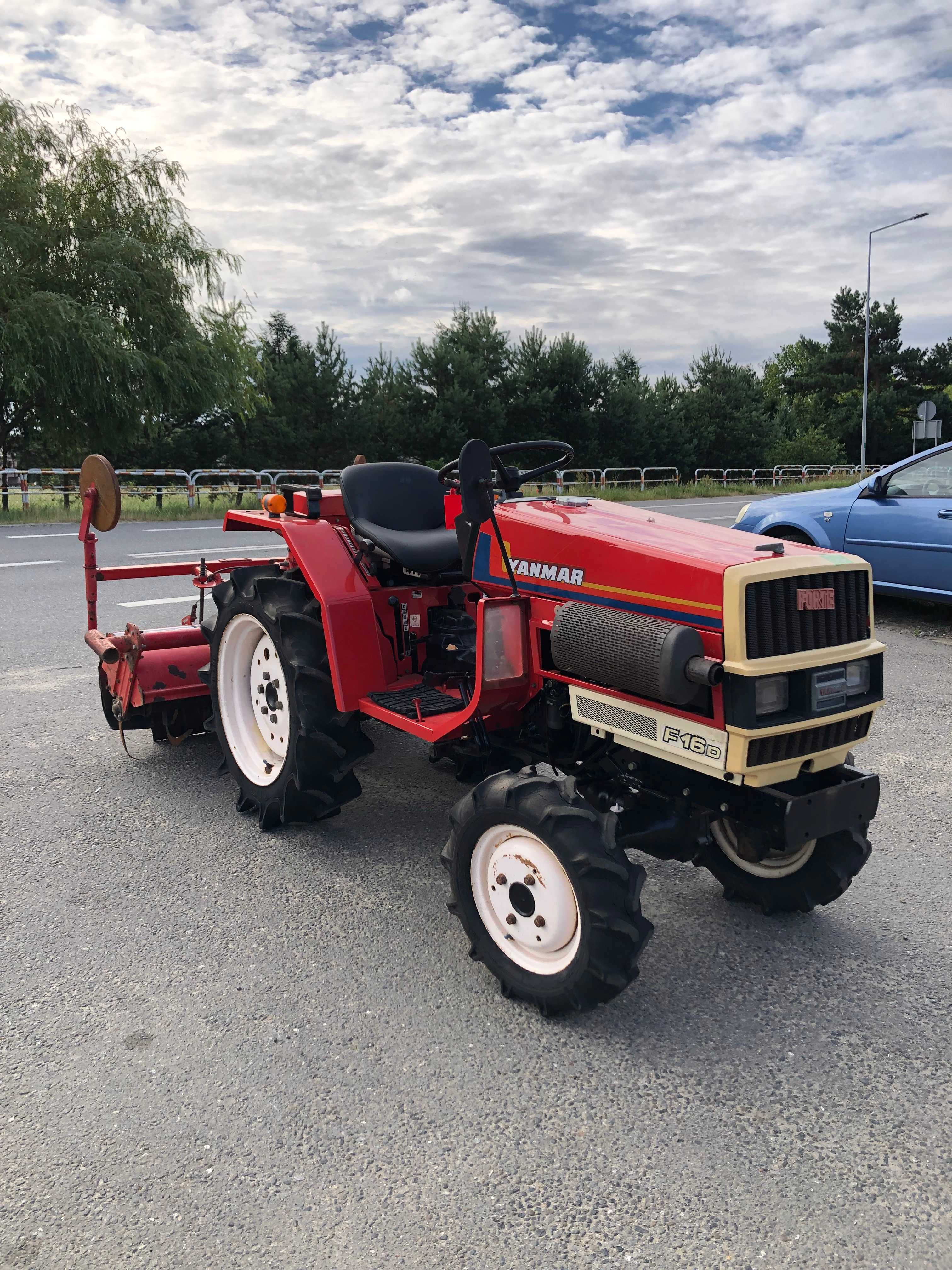 Traktorek Yanmar F16 z glebogryzarką 16KM 4x4